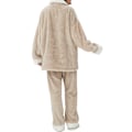 Miniatyrbild 2 av 3: Dampyjamas Flanell Sovkläder Mjuk set beige M