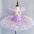 Pigeskørtede Leotards Svanedans Optræden Kostumer Light Purple 130cm