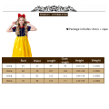Miniatyrbillede 9 af 9: Halloween Pige Halloween-kjole med Lang Kappe - Hvid Eventyrprinsesse 120cm