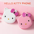 Pikkukuva 5 / 9: Lasten Hello Kitty -matkapuhelin, lasten näppäimistöllä varustettu taittuva puhelin White