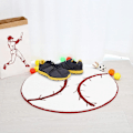 Miniatyrbilde 7 av 7: Barneromsteppe Basketball Rund Teppe Gulv Stol Matte D1