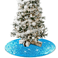 Miniatyrbild 1 av 7: 48 Tums Sequin Dubbel Trädbotten för Juldekorationer Blue