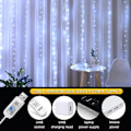 Miniatyrbild 2 av 5: USB-drivna Hängande Fönster-Fairy Lights White