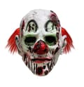 Halloween Skräck Ond Clown Mask Horror Ansikte Zombie Mask White