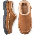 Miniatyrbild 1 av 6: Moccasin-tofflor för män, inomhus/utomhus, varma, fluffiga och bekväma hushållsskor khaki 11-12