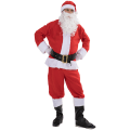 Miniatyrbild 1 av 5: Jultomte Kostym Deluxe Sammet Dräkt 7 delar Red