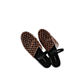 Miniatyrbilde 1 av 5: Ballettsko i mesh for kvinner med spenne, komfortable, avslappede kontorsko, ballerinasko i fiskenett dark brown 37