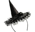 Halloween Hodebånd med Heksehatt Black