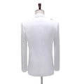 Miniatyrbillede 2 af 5: Mænds Sequin Suits 2 Dele Sæt En-Knaps Blazer Outfits White M