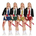 Pikkukuva 2 / 3: Halloween-naisten Cosplay-asu Vampyyri-asu Green M