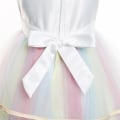 Miniatyrbild 8 av 11: Blomsterflickors klänning Enhörning Regnbåge Pageant Princess Party white 120cm