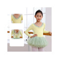 Miniatyrbillede 4 af 6: Pige Ballet Leotards Langærmet Danse Tutu Kjole Yellow 130