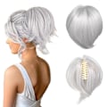 Pikkukuva 1 / 6: Messy Bun -hiuslisäke, klipsattava lyhyt poninhäntä Q11