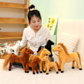 Miniatyrbillede 3 af 11: Sød Heste Plyslegetøj, Simulerings Pony Udstoppede Dyr white 20cm