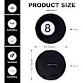 Miniatyrbillede 2 af 5: 8 Ball Pude, 19.7\" Simuleret Sort Billard 8Ball Pude 50cm