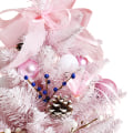Miniatyrbilde 4 av 5: Mini Juletrær Jule Rosa Tre Kunstig Jul Tre, Feriedekorasjon Pink