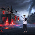 Pikkukuva 6 / 10: Halloween-jättimäinen hämähäkkireppu -koristeet Black M