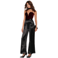 Miniatyrbillede 4 af 5: Kvinders V-hals Sexy Fløjls Strapless Bodysuit Jumpsuit Sød Hjerteformet Dyb Burgundy M