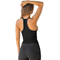 Pikkukuva 2 / 6: Naisten V-kaula- ja Racerback-tankkitoppi, Ribbed Pitkä Tankkitoppi Black L