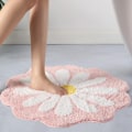 Miniatyrbillede 5 af 8: Sød Bademåtte, Blomstertæppe, Vandabsorberende Skridsikker Måtte Grey