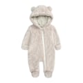 Miniatyrbild 2 av 5: Jumpsuit med huva i fleece för nyfödd grey 3 M