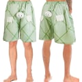 Miniatyrbillede 1 af 6: Sjove Kyllinge-Skildpadde Shorts, Søde Tilbageklappelige Kyllinge Shorts Green 3XL