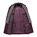 Miniatyrbillede 4 af 5: Mænds Herringbone Tweed Lang Frakkejakke Red M