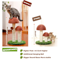Miniatyrbilde 2 av 7: Kattenskrapepost, Høy Soppformet Kattenskrape med Interaktivt Lekeball