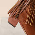 Miniatyrbild 5 av 5: Damskor Cowgirl Boots Knähöga Fransboots Tassel Western Boots Black 35