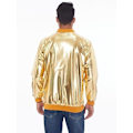 Miniatyrbilde 2 av 5: Menn's Metallic Jakke 70-talls Disco Julefest Varsity Jakke Gold M