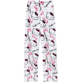 Miniatyrbilde 1 av 6: Tegneserie Katt Pyjamasbukser For Kvinner Søt Katt Flanell Komfortable Sovebukser White 2XL