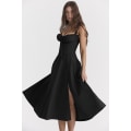 Miniatyrbild 9 av 10: Dam Summer Grimma Smocked Maxiklänning Slit Grimma Klänningar black XL