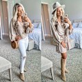 Miniatyrbilde 2 av 6: Kvinners V-hals Chiffon Skjorte Casual Lantern Erme Topp Apricot L