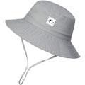 Pikkukuva 1 / 4: Vauvan aurinkohattu hymynaamalla UPF 50+ taaperoikäisten bucket-hattu pojille ja tytöille grey 52