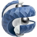 Miniatyrbillede 1 af 6: Orbit Bold Legetøj, Fidget Cube Puslespil Bold Spinde Legetøj Blue
