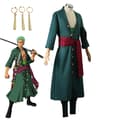 Mænd Roronoa Cosplay Kostume Zoro Anime Robe Outfits M