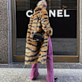 Miniatyrbilde 10 av 11: Dame Faux Fur Jakker Vinter Tigerfrakker Løse Pelsjakker 4XL