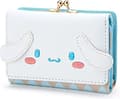 Söt Modetecknad Karaktär Liten Plånbok Kort Damplånbok Läder Tri-fold Plånbok Blue