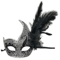 Spets Maskerad Ball Mask Födelsedagsbal Bröllopsfest black grey