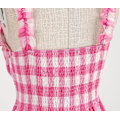 Pikkukuva 6 / 9: Vaaleanpunainen pilkullinen ruudullinen halterneck-mekko Pink S