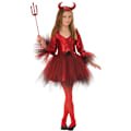 Miniatyrbild 6 av 10: Devilkostym för flickor och pojkar, Halloweenklänning Girls M