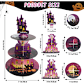 Miniatyrbillede 8 af 8: Cupcake Stativ til Halloween Fest Dekorationer 3-lags Dessert Stativ Style 1