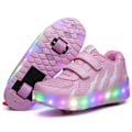 Miniatyrbild 1 av 10: LED Rullskridskor för Barn, Ljusupplyst Rullskor med Hjul Pink 33