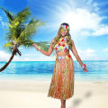 Miniatyrbilde 3 av 4: 8-pakks Hula-skjørt Kostyme Sett for Hawaii Luau Fest multicolour 60cm