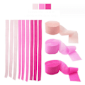 Pikkukuva 1 / 5: 3 kpl Syntymäpäiväjuhlan Taustakoriste Crinkle Paper Sweet Pink