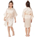 Miniatyrbild 1 av 6: 3-14 År Satin Silke Barnbadrock Flickor Kimono Badrockar champagne 4
