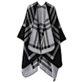 Miniatyrbild 1 av 4: Retro Tofs Poncho Sjal Cape Wraps för kvinnor black4