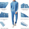 Miniatyrbillede 4 af 5: Mænds 2-delt fuld lynlås Tracksuits Fløjl Sportsdragter blue M