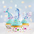 Miniatyrbild 6 av 7: Sjöjungfru Cupcake Stativ - 3-vånings Papperscupcake Stativ