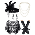 Pikkukuva 1 / 3: 1920-luvun Flapper-asusteet Gatsby-asuun Set 3